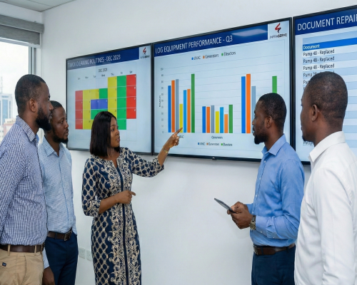 infraserve team on their digital dashboards